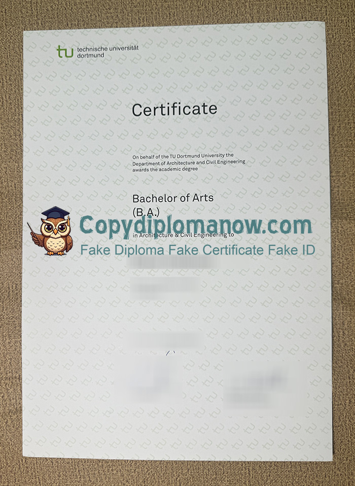 Dortmund university of technology Urkunde