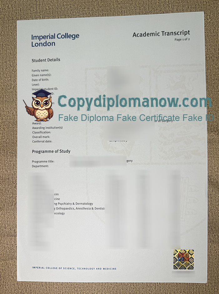 Imperial College London Transcript