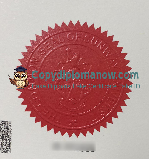 Sunway University Diploma seal