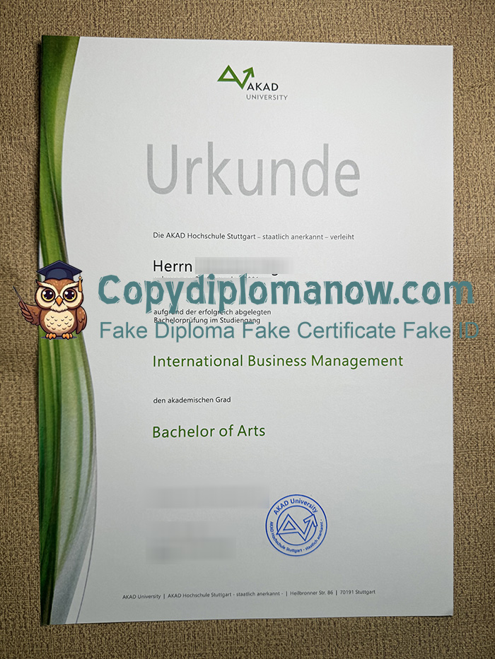 AKAD University Urkunde