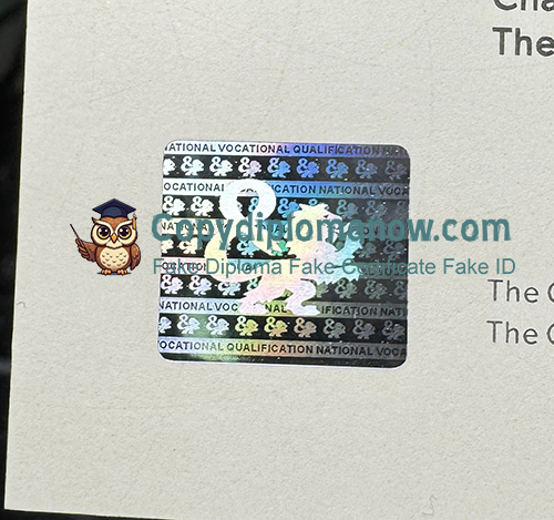 City & Guilds National Vocational Qualification Certificate Hologram Security