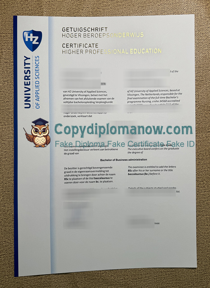 HZ University of Applied Sciences Diploma