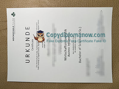 Hochschule Fulda Urkunde