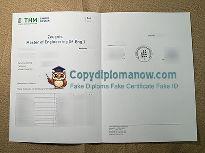 Technische Hochschule Mittelhessen Zeugnis