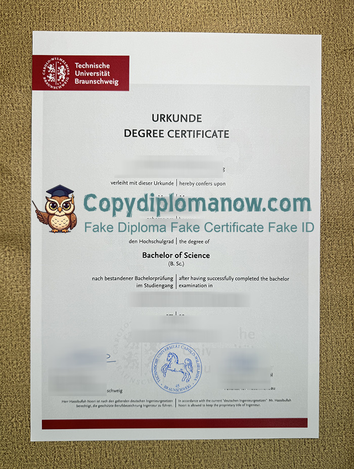 TU Braunschweig Urkunde