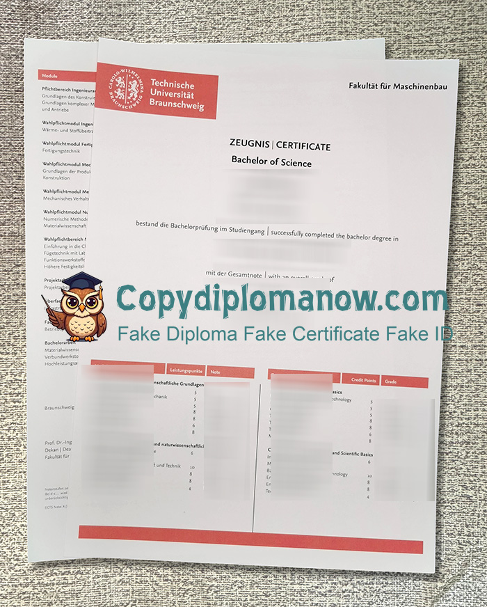 TU Braunschweig Zeugnis