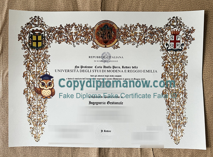 Università degli Studi di Modena e Reggio Emilia Diploma