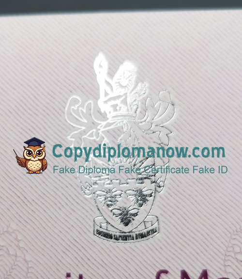 University of Manchester Degree seal