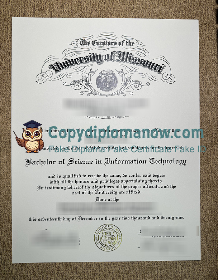 University of Missouri Diploma