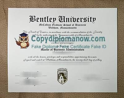 Bentley University Diploma