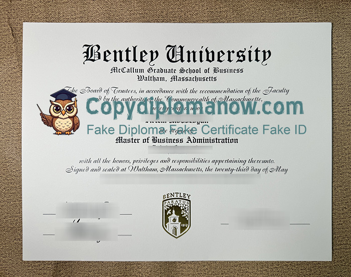 Bentley University Diploma