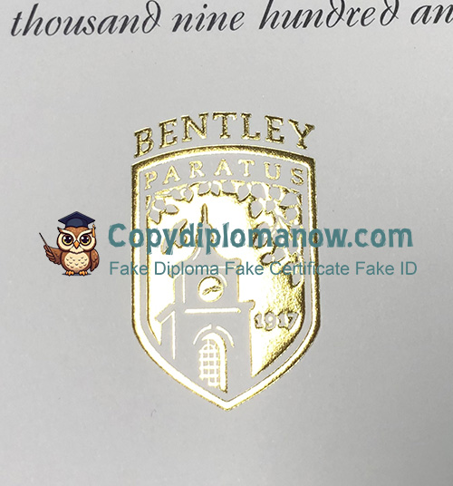 Bentley University Diploma seal