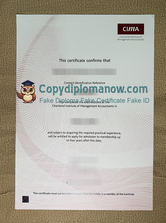 CIMA Certificate