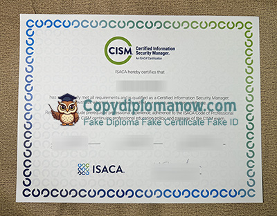 CISM Certificate