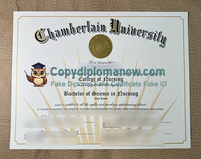 Chamberlain University Diploma