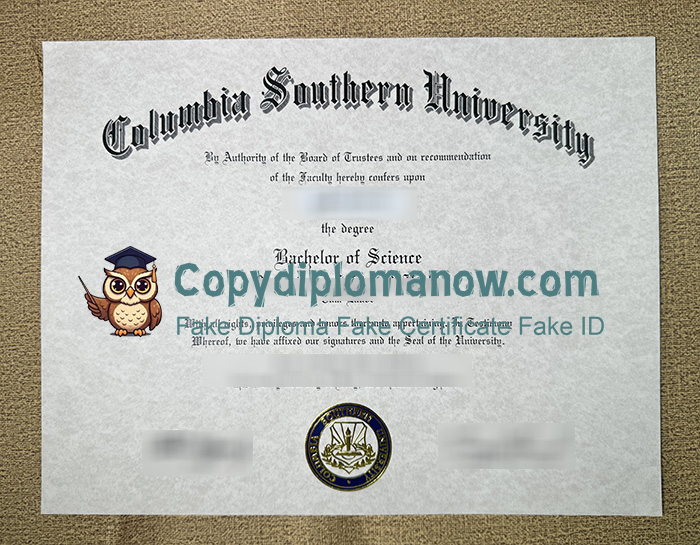 Columbia Southern University Diploma