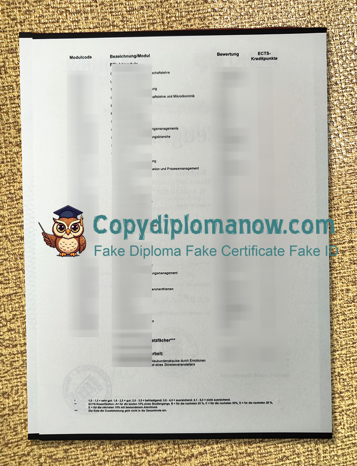 Duale Hochschule Baden-Württemberg Zeugnis, DHBW Zeugnis