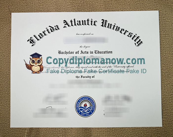 Florida Atlantic University Diploma, FAU Diploma