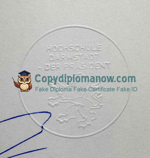 Hochschule Darmstadt Urkunde seal