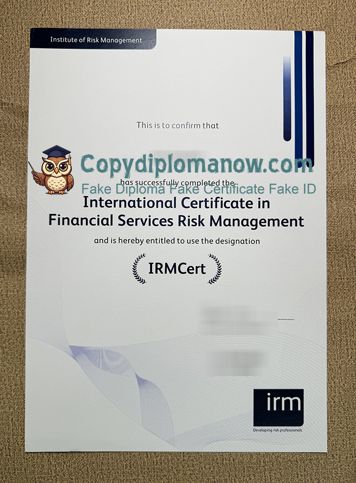 Institute of Risk Management Certificate