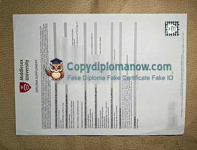 Middlesex University Diploma Supplement