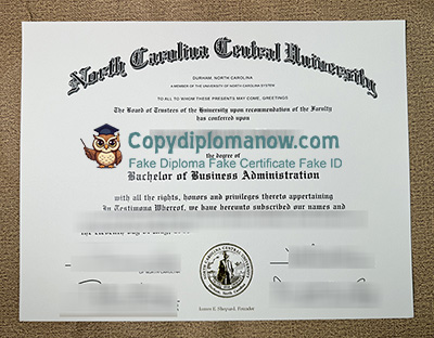 North Carolina Central University Diploma