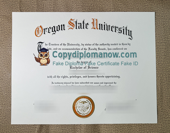 OSU Diploma, Oregon State University Diploma