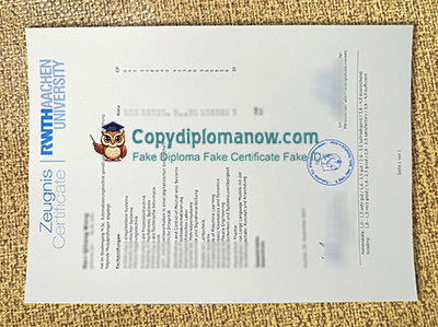 RWTH Aachen University Zeugnis