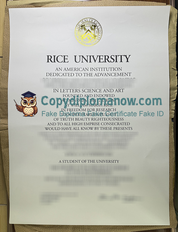 Rice University Diploma