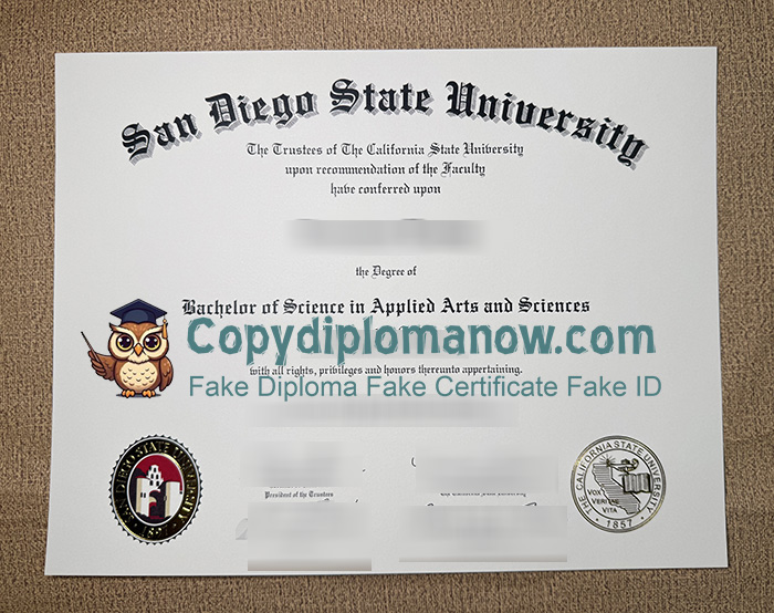 SDSU Diploma, San Diego State University Diploma