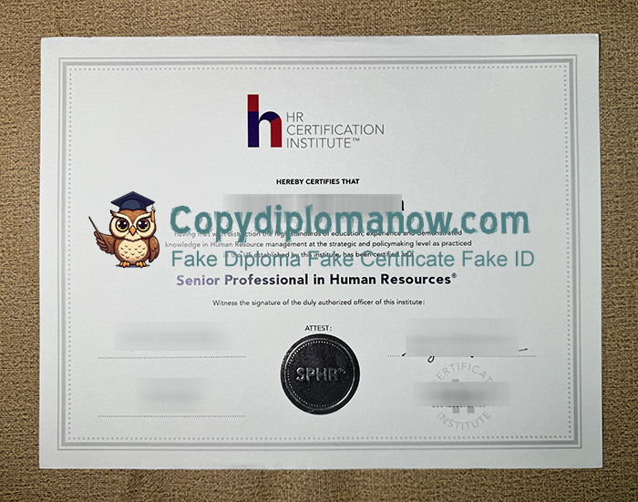 SPHR Certificate, Professional in Human Resources Certificate