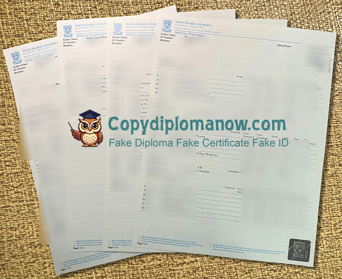 SFU Transcript, Simon Fraser University Transcript