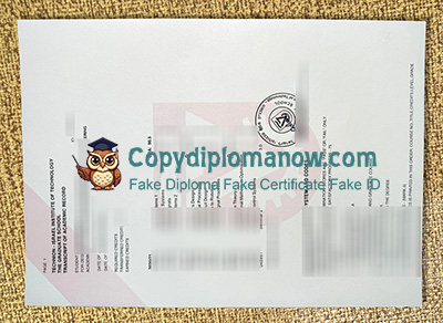 Technion – Israel Institute of Technology Transcript