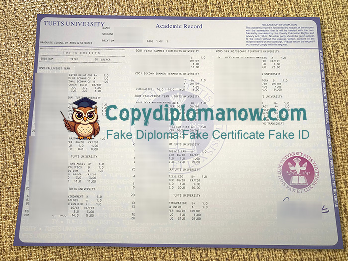 Tufts University Transcript