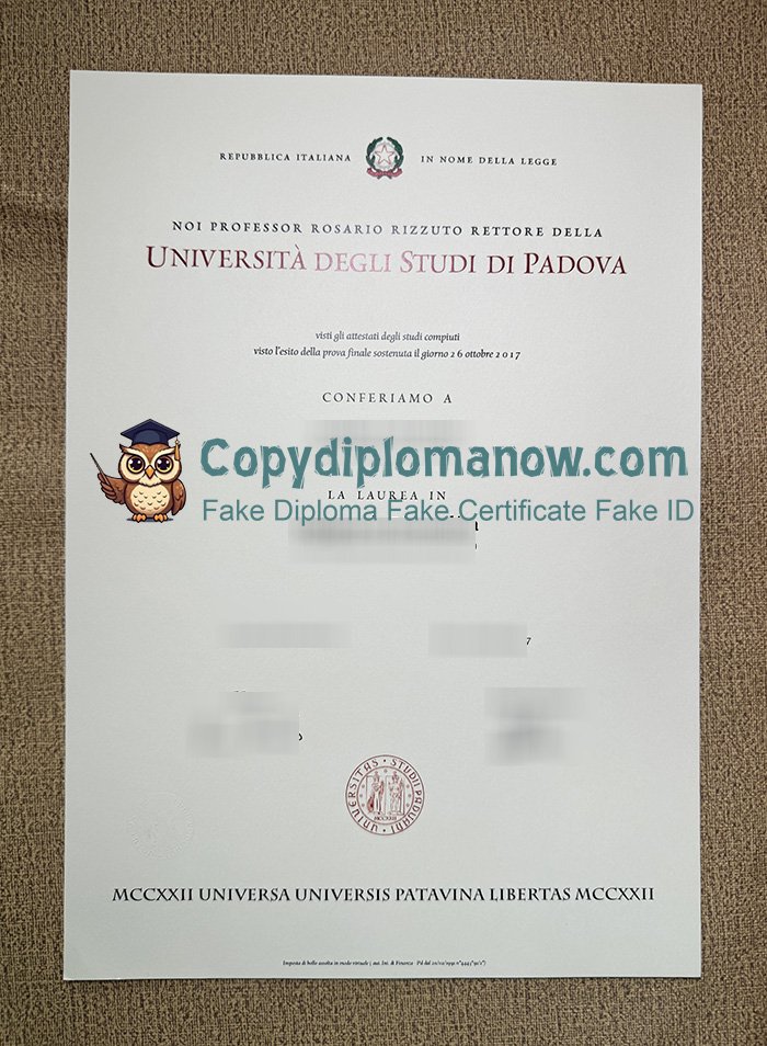 UniPd Diploma, Università degli Studi di Padova Diploma