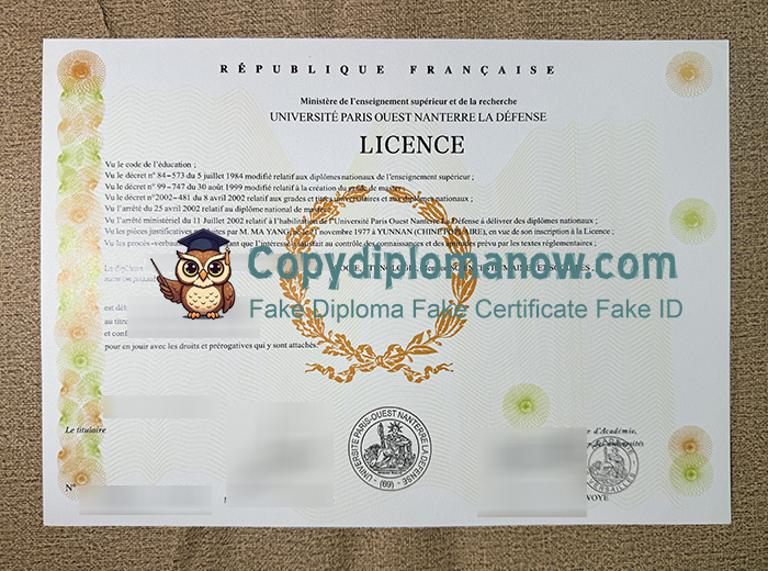 Université Paris-Nanterre Diploma