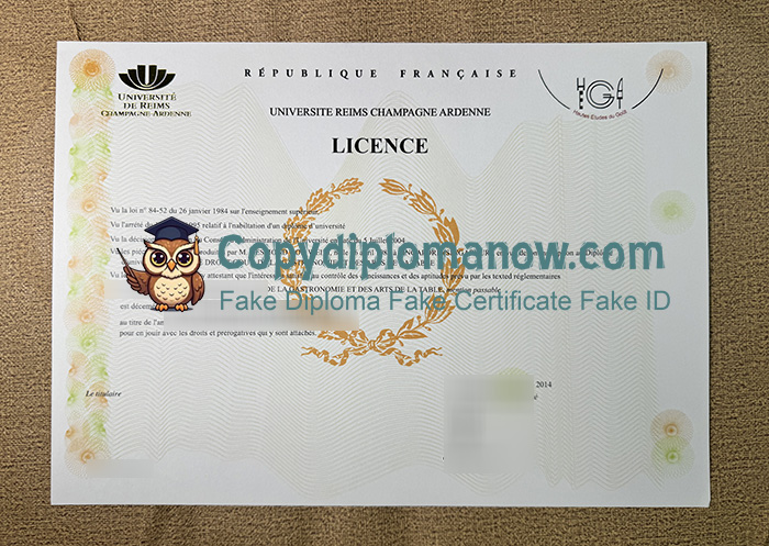 Université de Reims Champagne-Ardenne Diploma, URCA Diploma,