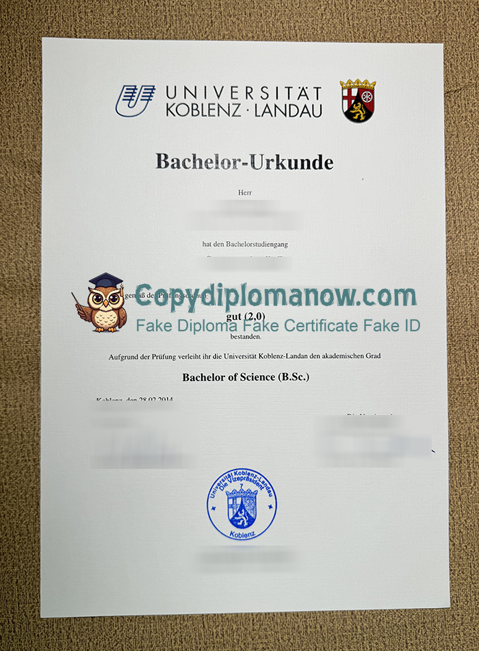 Universität Koblenz-Landau Urkunde