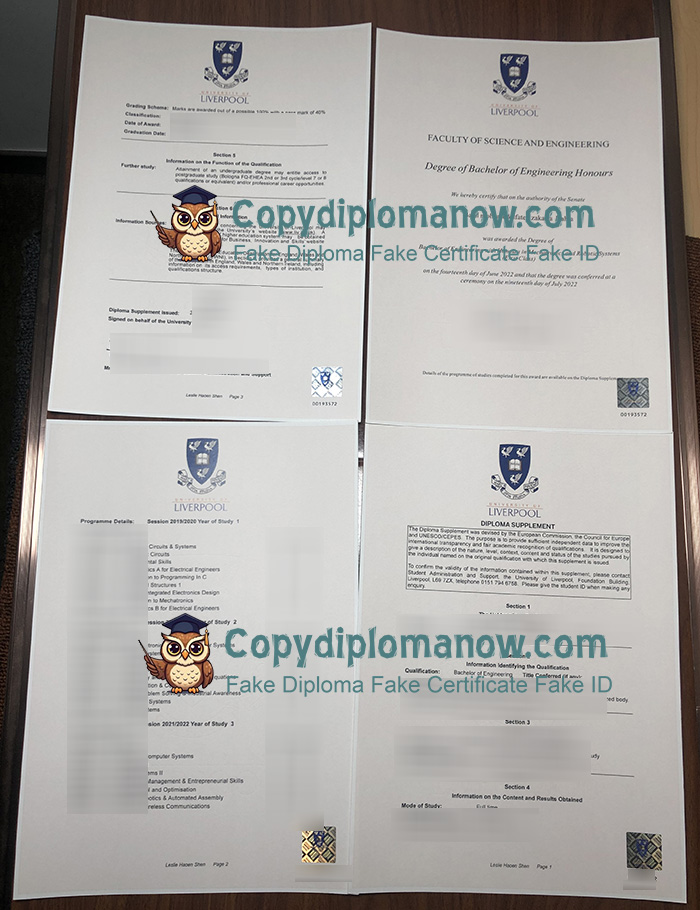 University of Liverpool Diploma Supplement