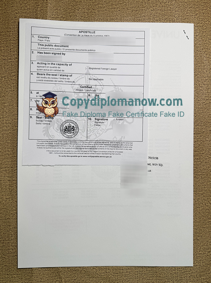 University of Westminster Apostille