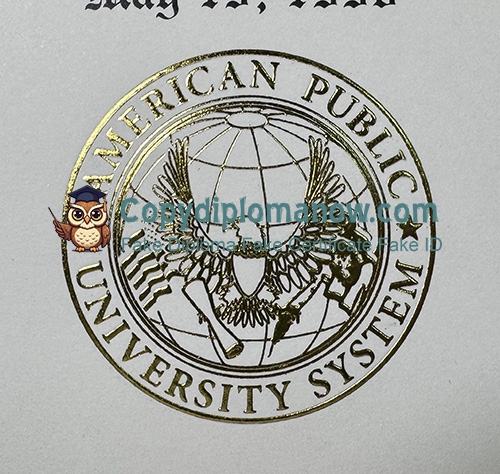 American Public University System Diploma seal