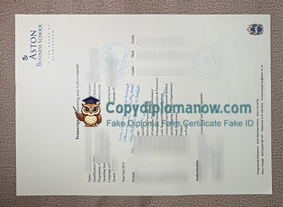 Aston Business School Transcript