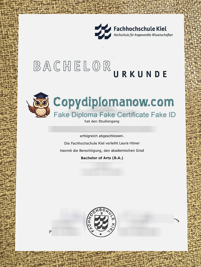 Fachhochschule Kiel Urkunde