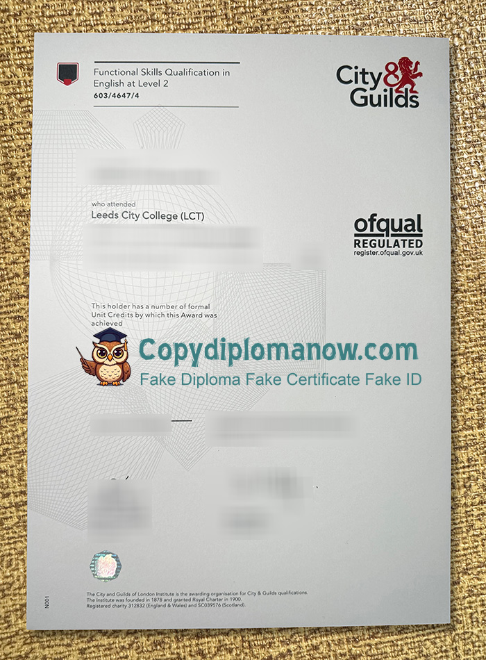 Functional Skills Qualification in English Certificate