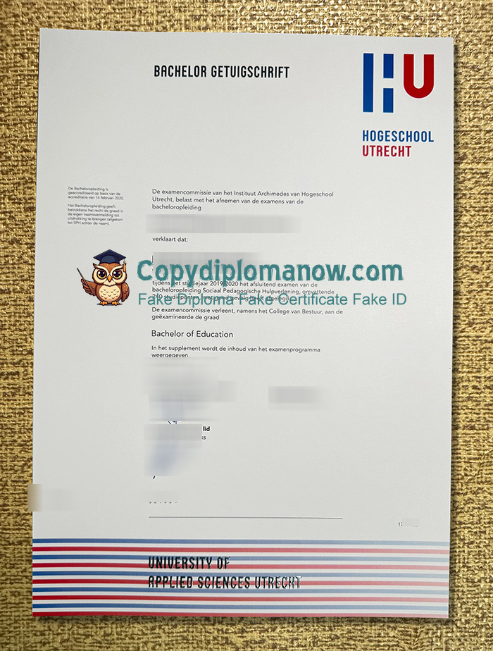 Hogeschool Utrecht Getuigschrift