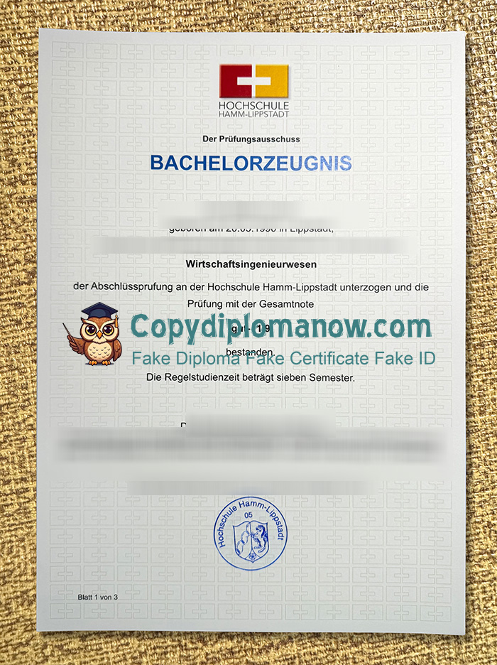 Hochschule Hamm-Lippstadt Zeugnis