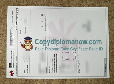 INTI International University Transcript