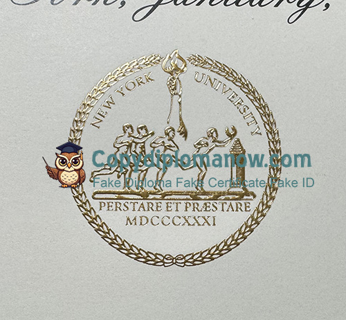 New York University Diploma seal