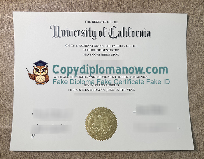 UCLA Diploma, University of California, Los Angeles Diploma