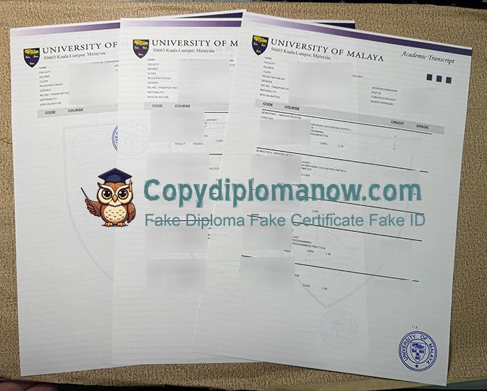 University of Malaya Transcript